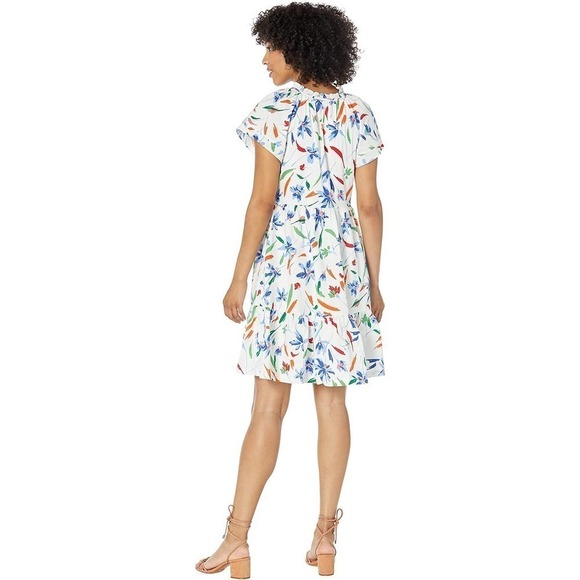 Maggy London  Mini Dress with Flutter Sleeve Floral Women's Size 6 - Picture 2 of 12